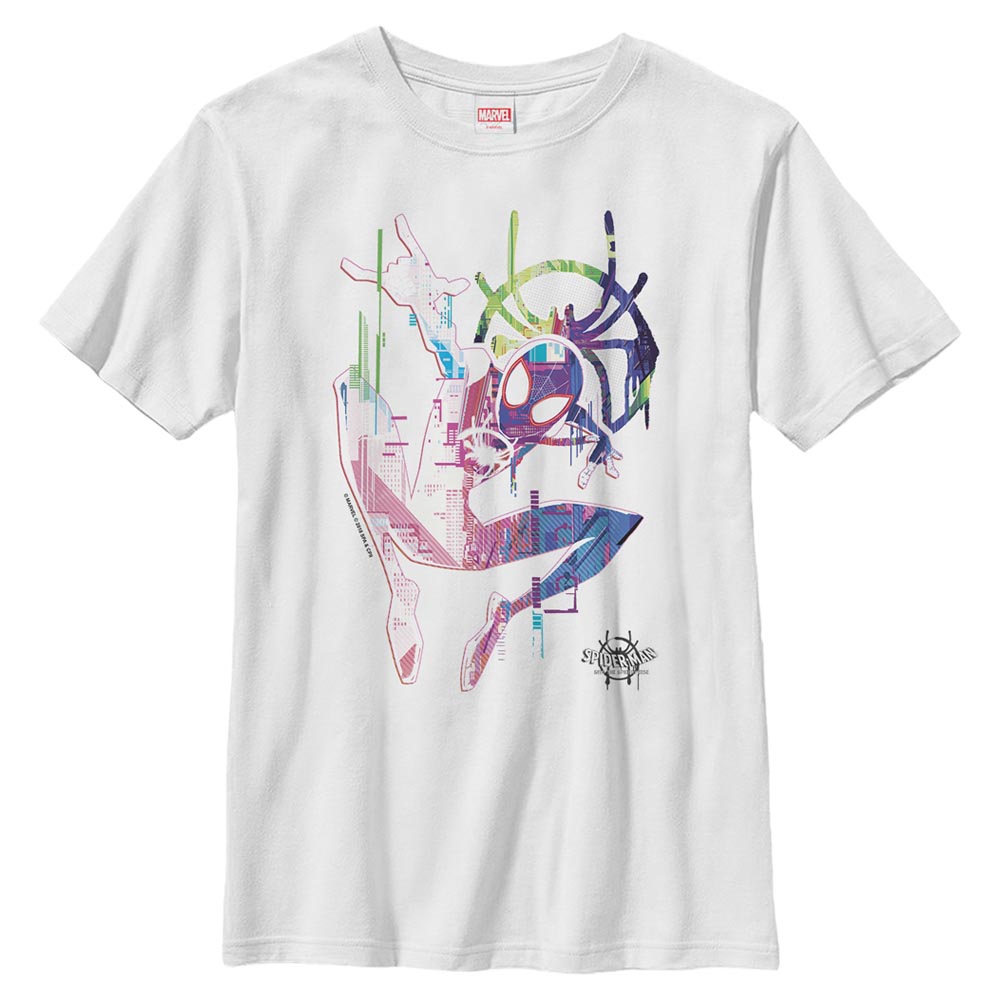 Boy's Marvel Spider-Man Into the Spider-Verse Rainbow Watercolor T-Shirt Boy's Marvel Spider-Man Into the Spider-Verse Rainbow Watercolor T-Shirt