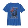 Boy’s Marvel Spider-Man Swinging 5th Birthday T-Shirt