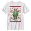 Boy’s Marvel Ugly Christmas Guardians of the Galaxy Groot Portrait T-Shirt