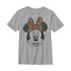 Boy’s Mickey & Friends Minnie Mouse Cheetah Print Bow T-Shirt
