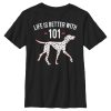 Boy’s One Hundred and One Dalmatians Life Is Better With Dogs T-Shirt