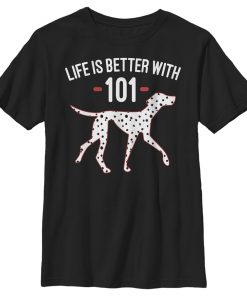 Boy’s One Hundred and One Dalmatians Life Is Better With Dogs T-Shirt