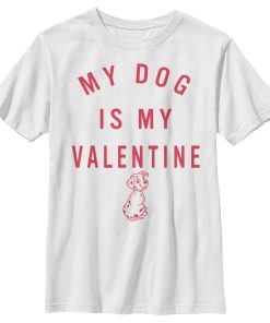 Boy’s One Hundred and One Dalmatians My Dog is My Valentine T-Shirt