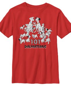 Boy’s One Hundred and One Dalmatians The Whole Family Of Dogs T-Shirt