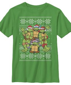 Boy’s Teenage Mutant Ninja Turtles Ugly Christmas Sweater T-Shirt