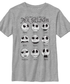 Boy’s The Nightmare Before Christmas Emotions Of Jack Skellington T-Shirt