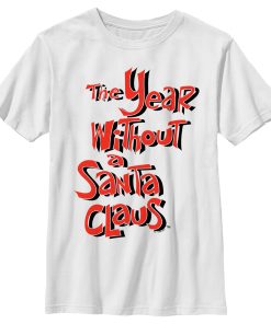 Boy’s The Year Without a Santa Claus Red Logo Stack T-Shirt