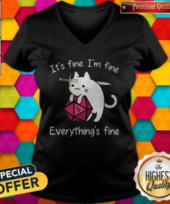 Cat Its Fine Im Fine Everythings Fine Shirt 3