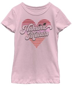 Girl’s Lion King Hakuna Matata Stripe Heart T-Shirt