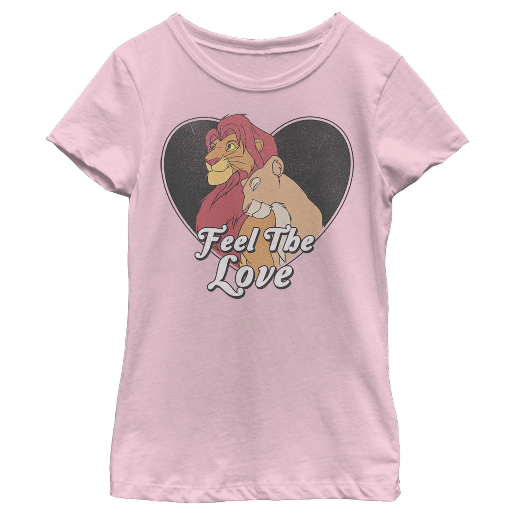 Girl's Lion King Simba and Nala Feel The Love T-Shirt Girl's Lion King Simba and Nala Feel The Love T-Shirt
