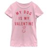 Girl’s One Hundred and One Dalmatians My Dog is My Valentine T-Shirt