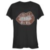 Junior’s Cruella Distressed Red Lips Logo T-Shirt