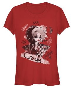 Junior’s Cruella Fashion Sketch T-Shirt