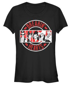 Junior’s Disney Villains Valentine’s Day Breakin’ Hearts T-Shirt