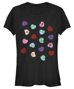 Junior’s Disney Villains Valentine’s Day Candy Hearts T-Shirt