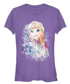 Junior’s Frozen Anna Frost Portrait T-Shirt