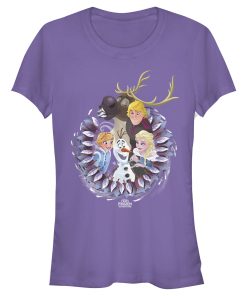 Junior’s Frozen Character Wreath T-Shirt
