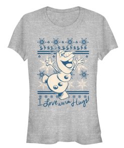 Junior’s Frozen Christmas Warm Hugs T-Shirt
