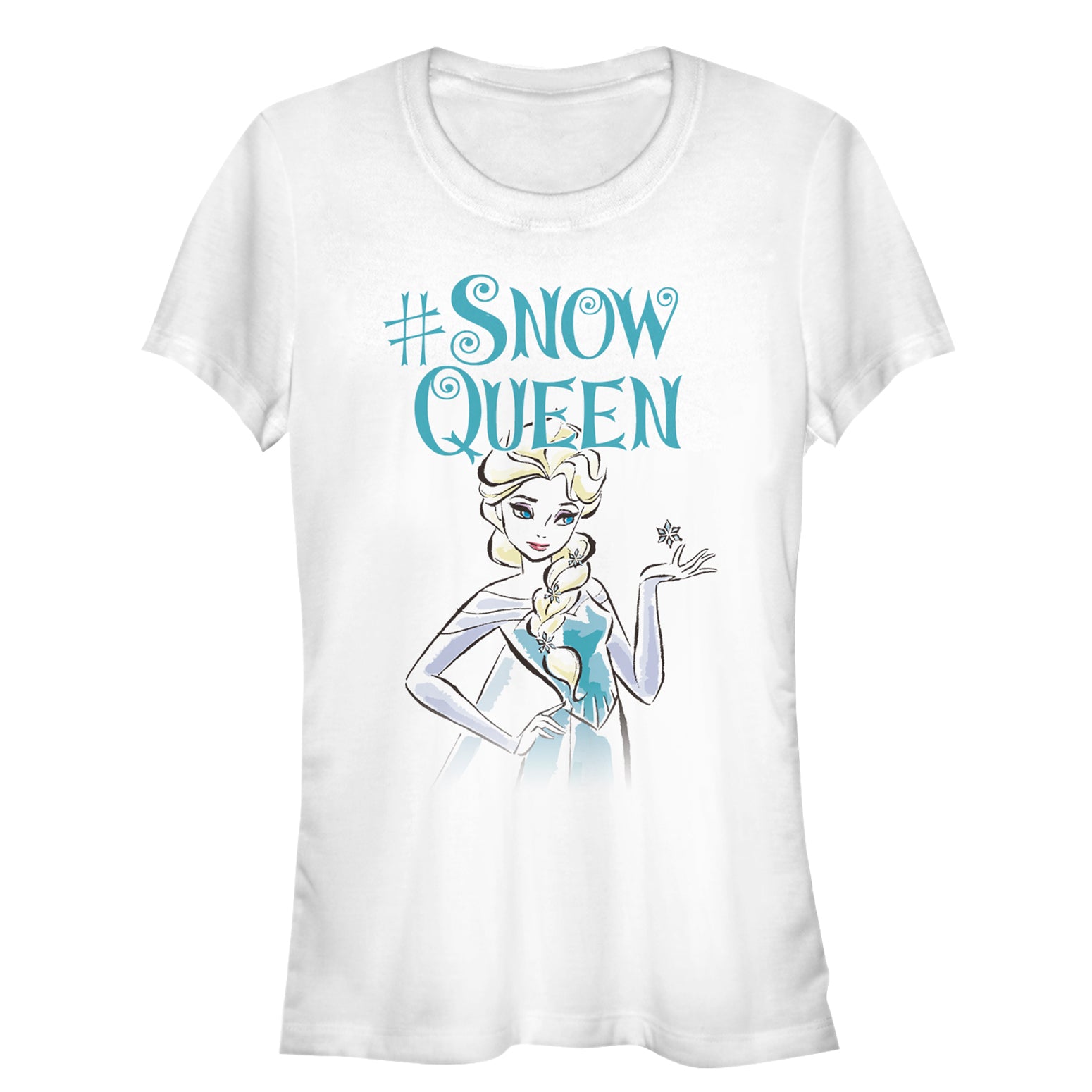 Junior's Frozen Elsa #Snow Queen T-Shirt Junior's Frozen Elsa #Snow Queen T-Shirt