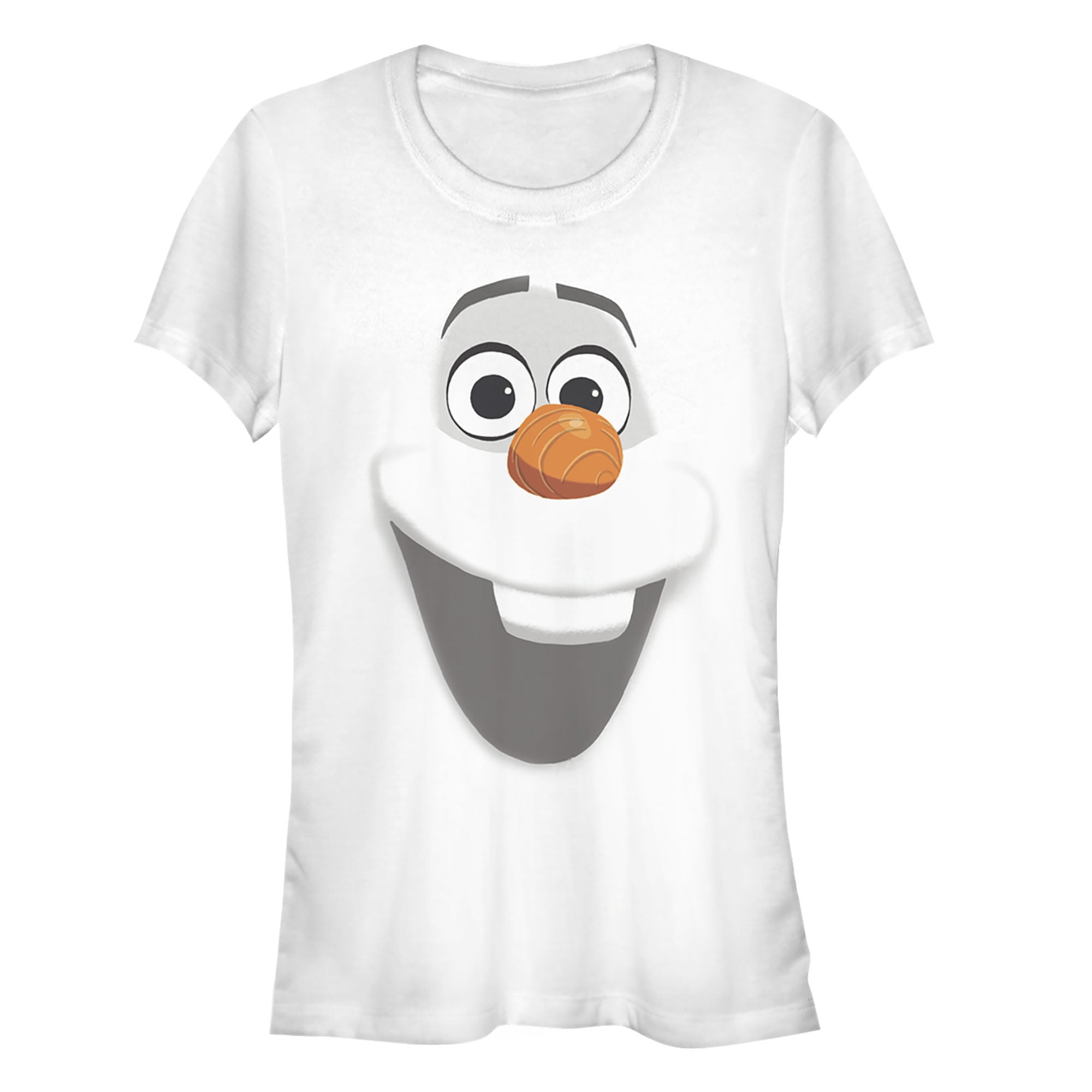 Junior's Frozen Olaf Face T-Shirt Junior's Frozen Olaf Face T-Shirt