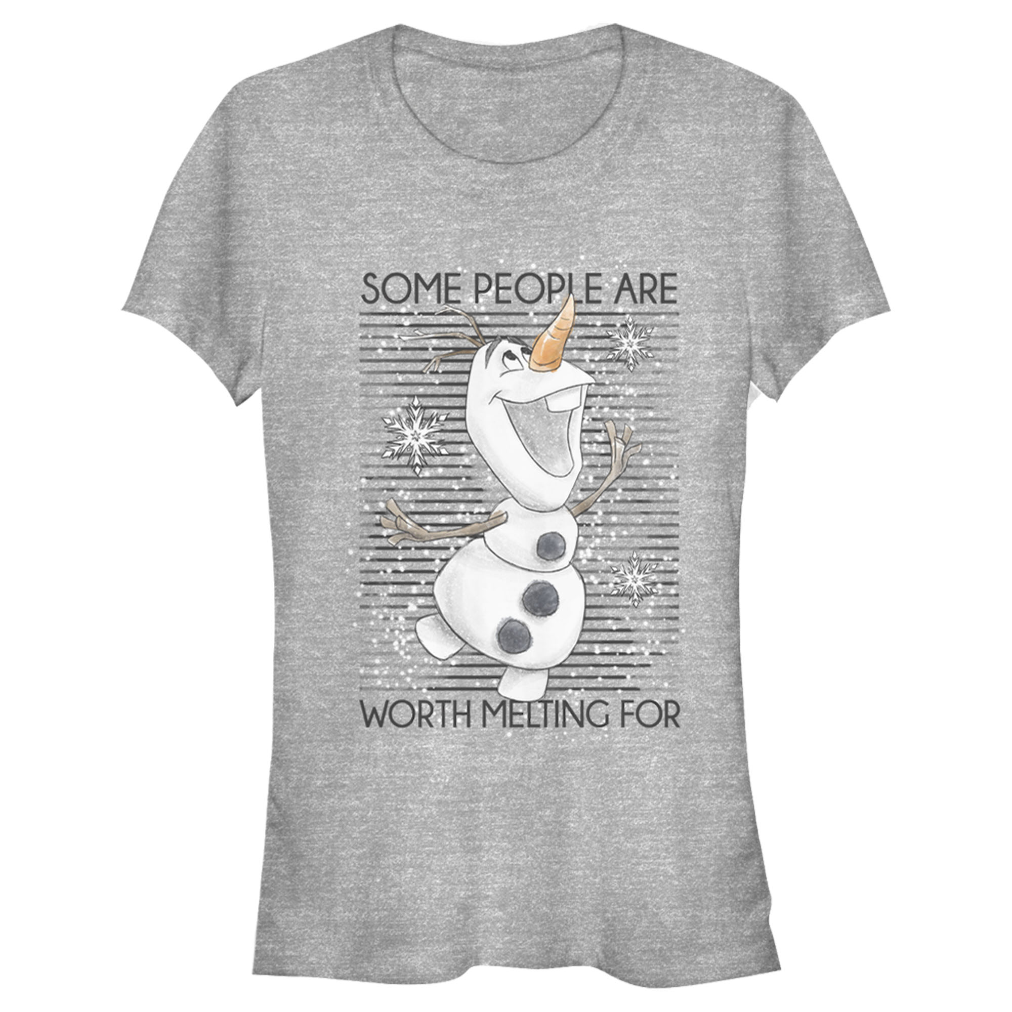 Junior's Frozen Olaf Some People Are Worth Melting For T-Shirt Junior's Frozen Olaf Some People Are Worth Melting For T-Shirt