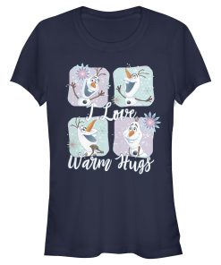 Junior’s Frozen Snowflake Hugs T-Shirt