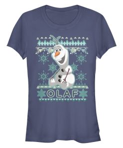 Junior’s Frozen Ugly Christmas Olaf T-Shirt