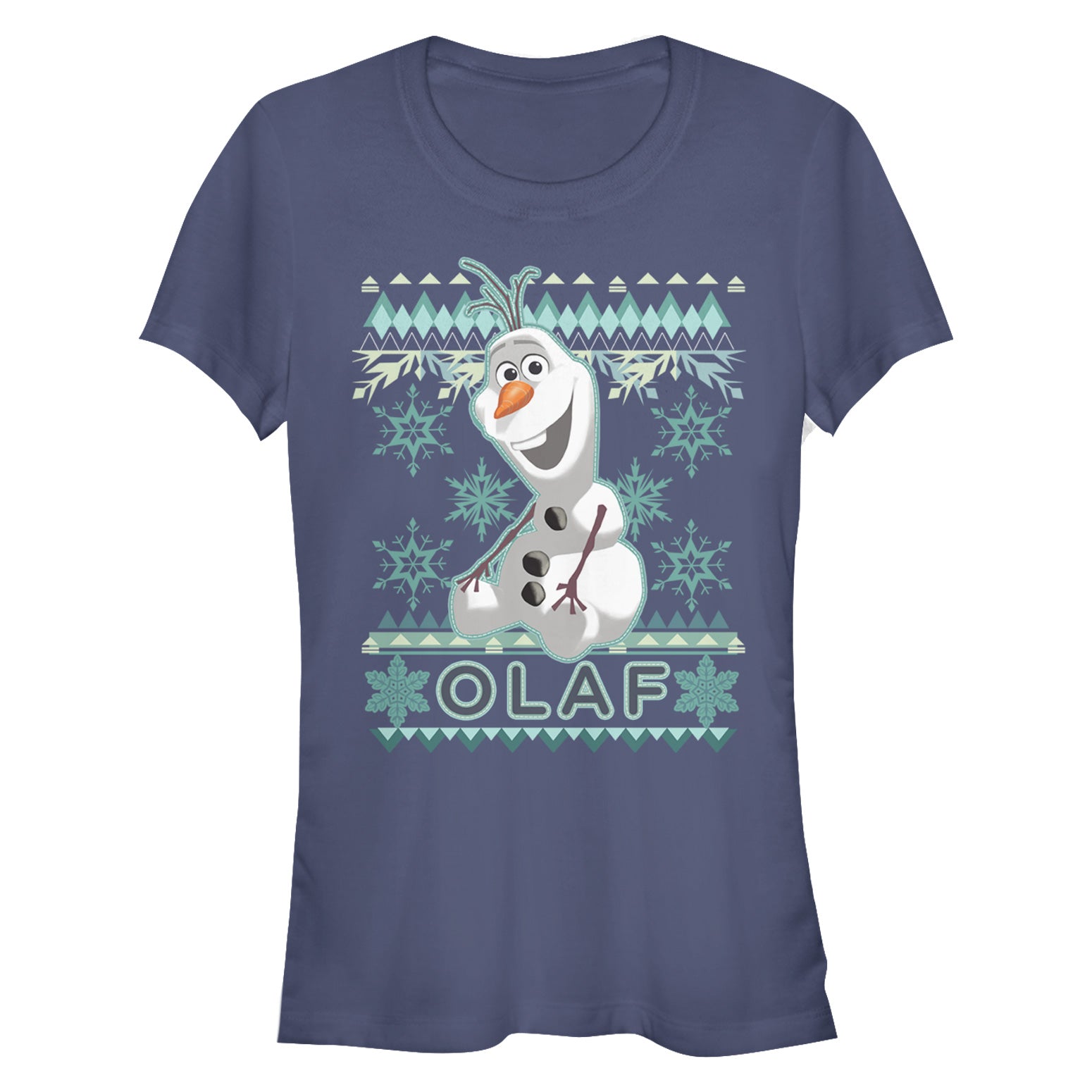 Junior's Frozen Ugly Christmas Olaf T-Shirt Junior's Frozen Ugly Christmas Olaf T-Shirt