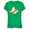 Junior’s Ghostbusters Christmas Wreath Logo T-Shirt