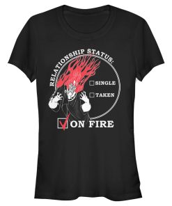 Junior’s Hercules Hades Valentine’s Day Status, ON FIRE! T-Shirt