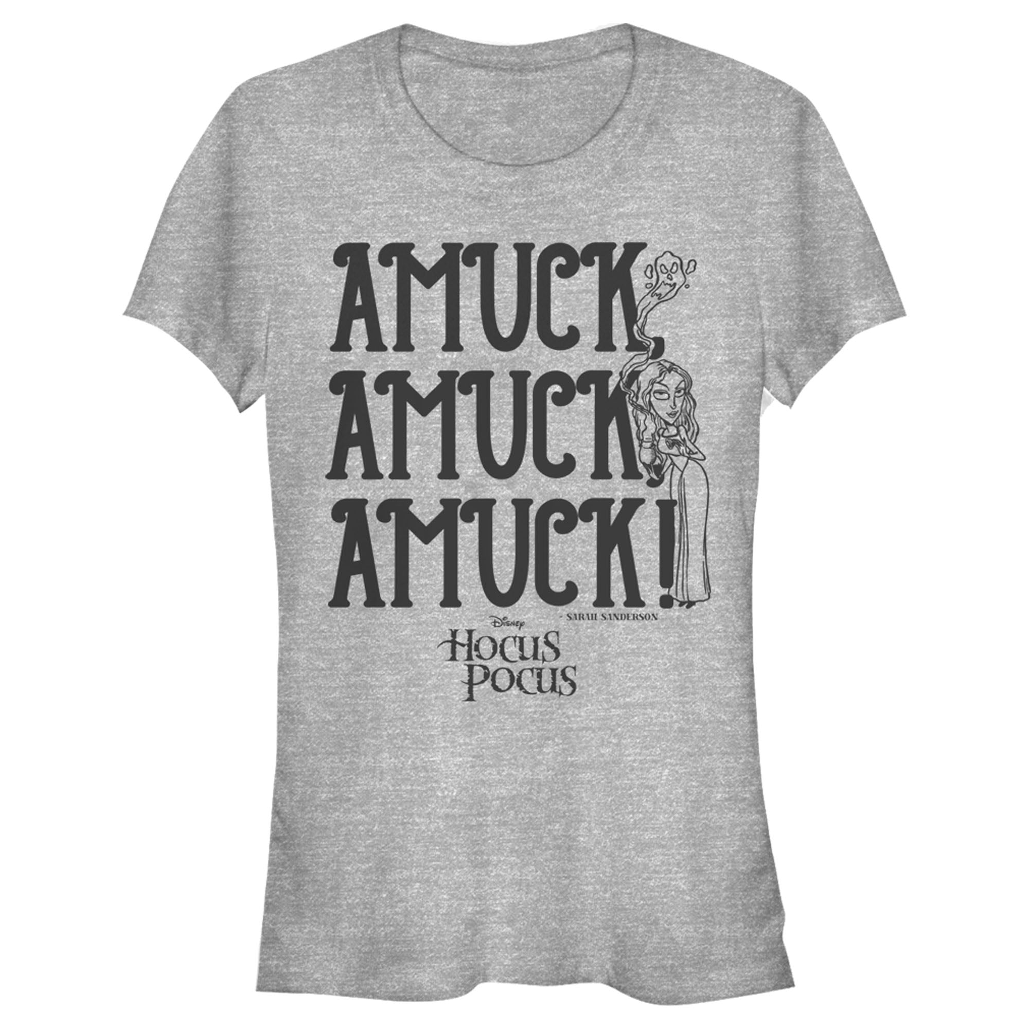 Junior's Hocus Pocus Amuck Quote T-Shirt Junior's Hocus Pocus Amuck Quote T-Shirt
