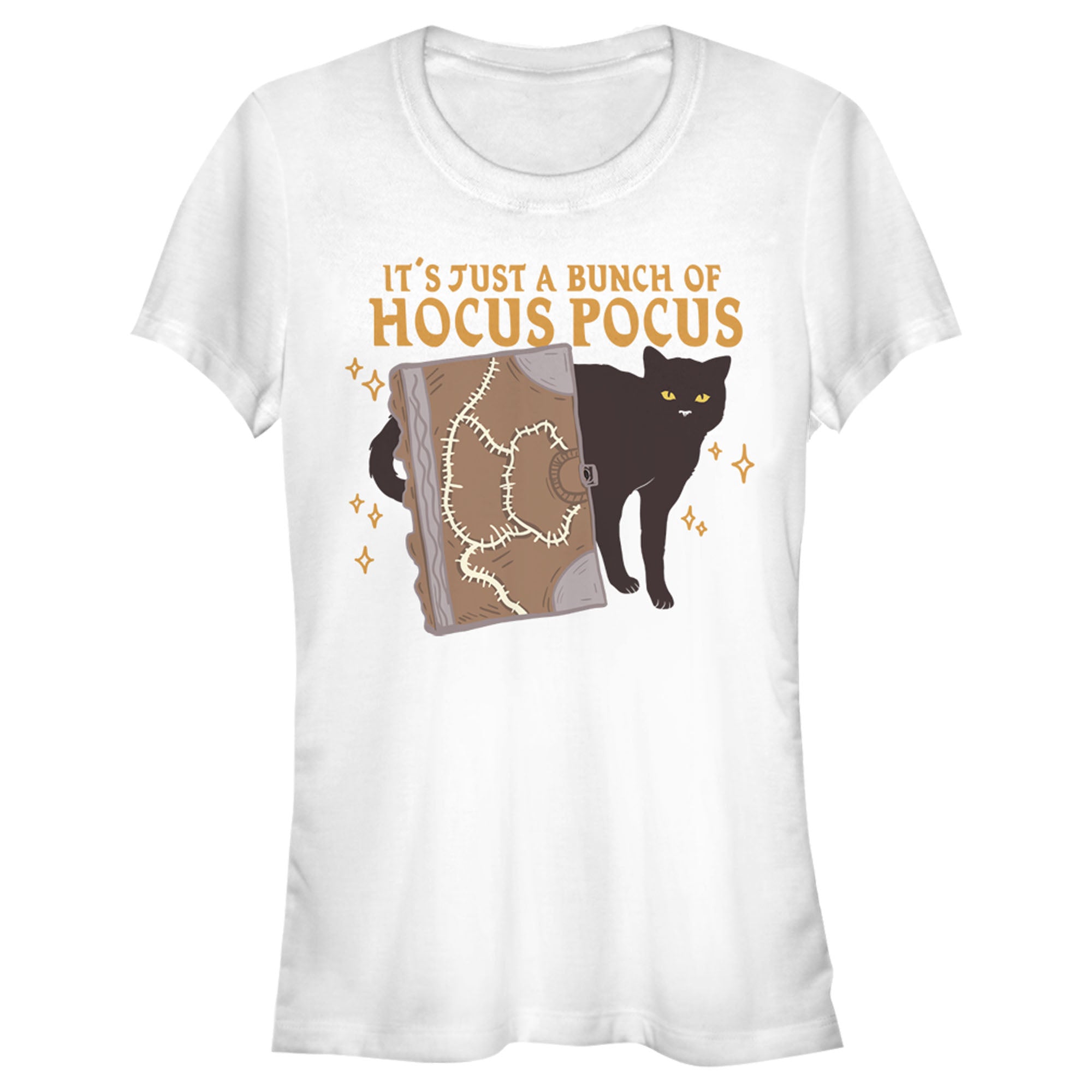 Junior's Hocus Pocus Binx Spellbook T-Shirt Junior's Hocus Pocus Binx Spellbook T-Shirt