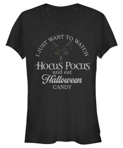 Junior’s Hocus Pocus Just Want to Eat Halloween Candy T-Shirt