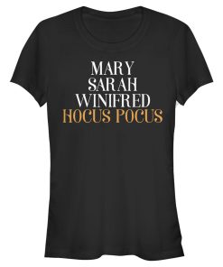 Junior’s Hocus Pocus Sanderson Sister Names T-Shirt