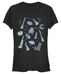 Junior’s Hocus Pocus Witchy Symbols T-Shirt
