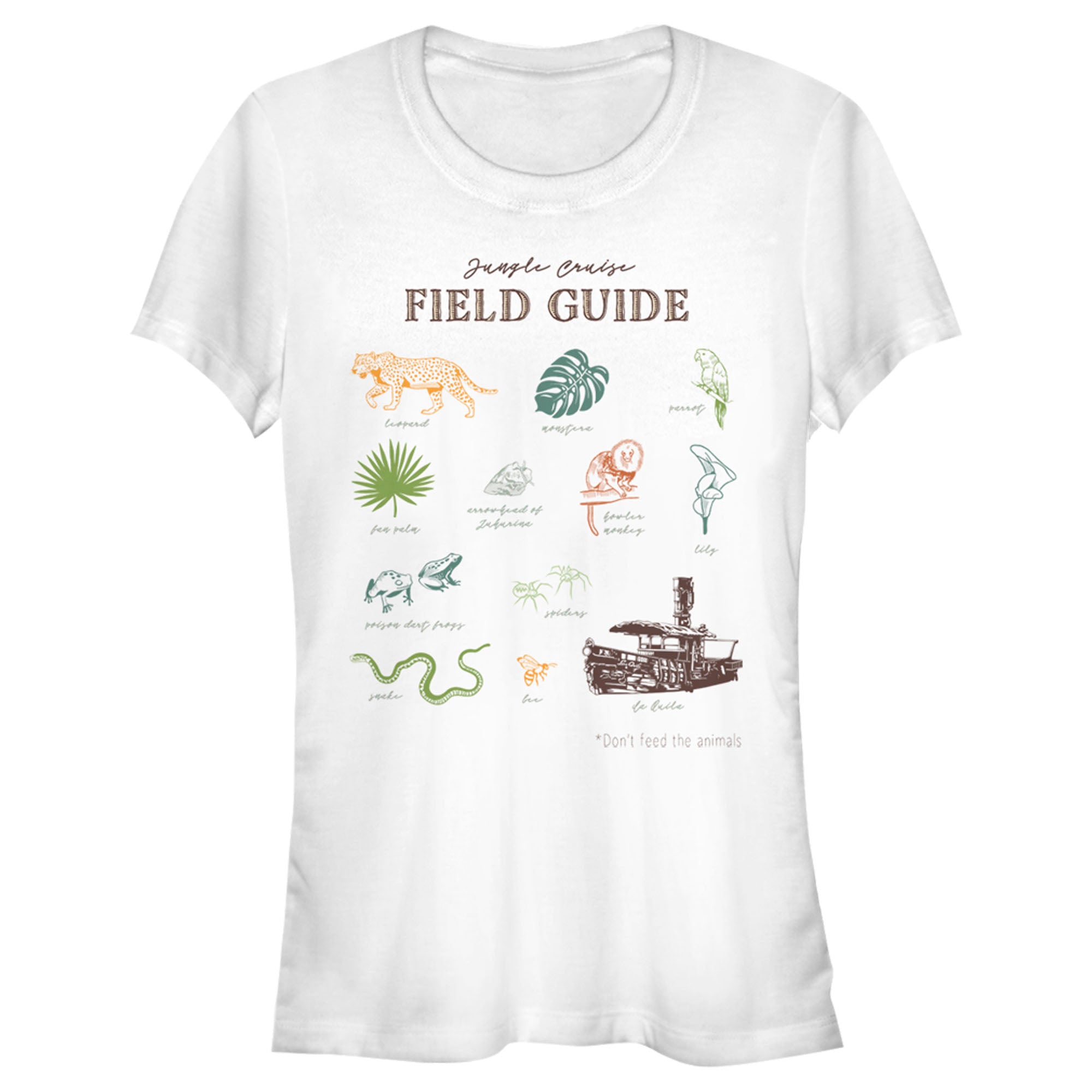 Junior's Jungle Cruise Field Guide T-Shirt Junior's Jungle Cruise Field Guide T-Shirt