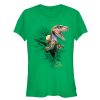 Junior’s Jurassic Park Danger Velociraptor Tearing Through T-Shirt