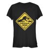 Junior’s Jurassic Park Dinosaur Crossing Sign T-Shirt