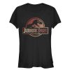 Junior’s Jurassic Park Earth Tone Logo T-Shirt