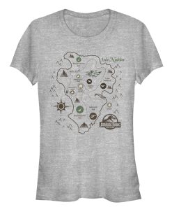 Junior’s Jurassic Park Isla Nublar Map T-Shirt