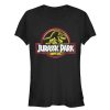 Junior’s Jurassic Park Neon T Rex Logo T-Shirt