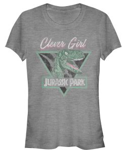Junior’s Jurassic Park Retro Clever Girl Triangle T-Shirt