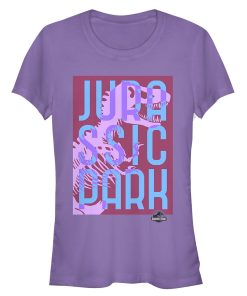 Junior’s Jurassic Park T. Rex Overlap Text T-Shirt