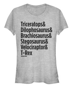 Junior’s Jurassic Park Triceratops and Dilophosaurus T-Shirt