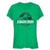 Junior’s Jurassic Park Vintage Black and White Logo T-Shirt