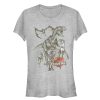 Junior’s Jurassic Park Vintage Dinosaur Stampede T-Shirt