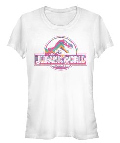 Junior’s Jurassic World Desert Pattern Logo T-Shirt