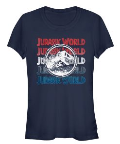 Junior’s Jurassic World Fallen Kingdom 4th of July Logo T-Shirt