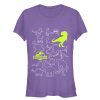Junior’s Jurassic World Fallen Kingdom Dinosaur Outline T-Shirt