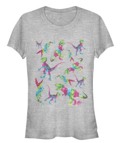 Junior’s Jurassic World Fallen Kingdom Rainbow Dinosaurs T-Shirt